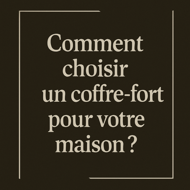 Comment Choisir le Coffre-Fort Idéal pour Votre Maison ?