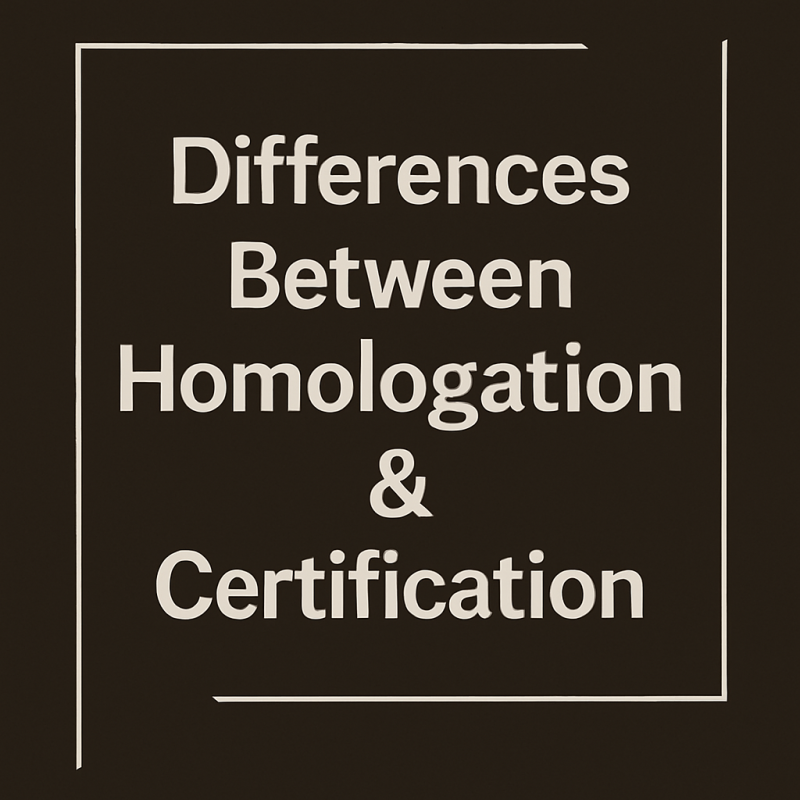 Differences Between Homologation & Certification