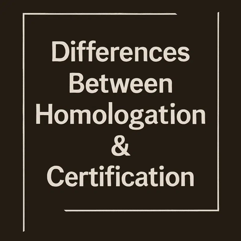 Differences Between Homologation & Certification
