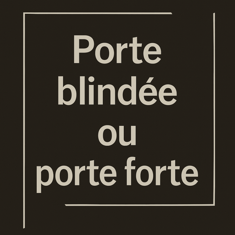 Porte blindée ou porte forte