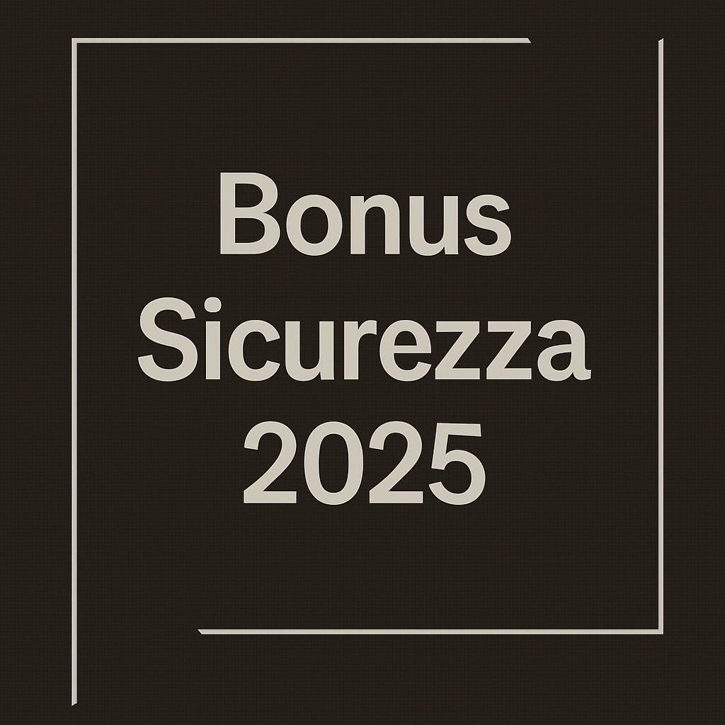 bonus sicurezza 2025